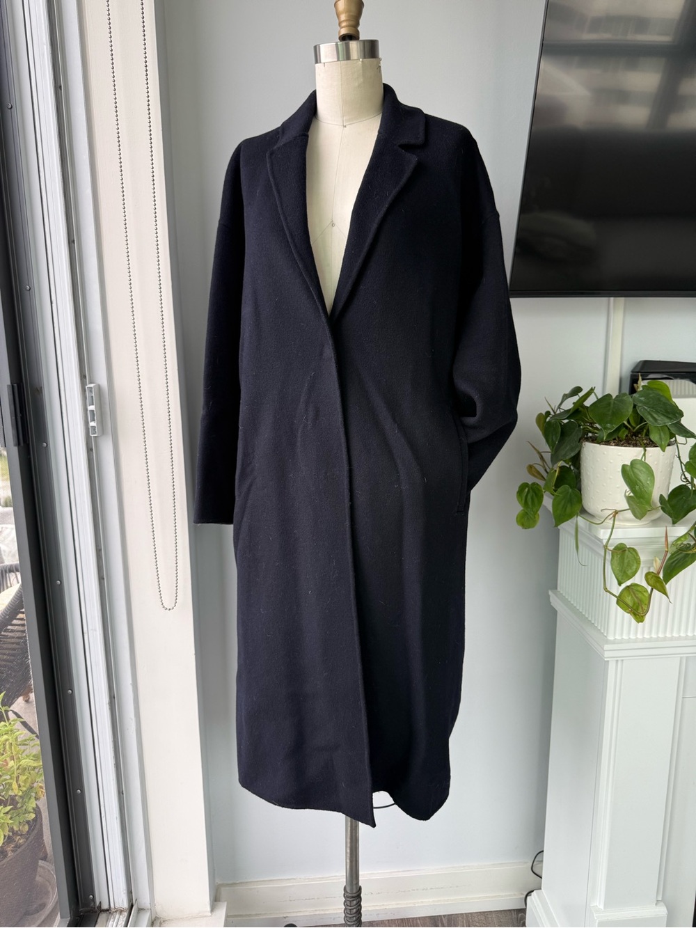 Zara Long Single-Breasted Trench Coat
